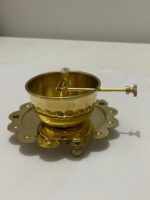 Luxury Brass Akhand Diya Oil Lamp with Clear Glass Dome, Polished Finish, for Prayers and Home Decor - Image 2