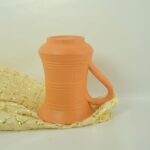 Handcrafted Terracotta Clay Mug with Rustic Textured Design - Image 2