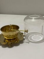 Luxury Brass Akhand Diya Oil Lamp with Clear Glass Dome, Polished Finish, for Prayers and Home Decor - Image 3