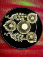 Peacock Brass Diya, Set of 1 - Image 3