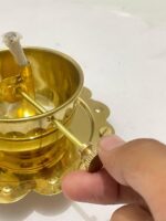 Luxury Brass Akhand Diya Oil Lamp with Clear Glass Dome, Polished Finish, for Prayers and Home Decor - Image 5