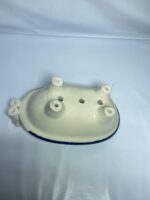 Hand-Painted Blue & White Floral Pottery Soap Holder Tray for Bathroom - Image 7
