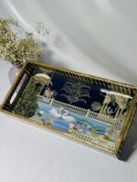 Premium Royal Mughal Art Serving Tray Set of 3 - Image 3