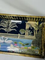 Premium Royal Mughal Art Serving Tray Set of 3 - Image 2