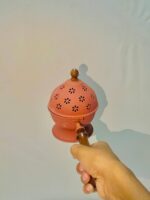 Earthy Craft Terracotta Incense Holder with Lid (Brown) - Image 5