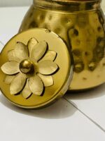 Antique Gold Finish Metal Container for Pooja & Gifting - Image 7
