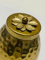 Antique Gold Finish Metal Container for Pooja & Gifting - Image 4