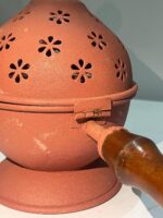 Earthy Craft Terracotta Incense Holder with Lid (Brown) - Image 4